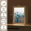 Bloemen - Schilderij - Blauw Light Box met kabel (Tafellamp) klein -USP_NL