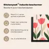 Tulpen - Modern - Roze Inductie beschermer vinyl 3mm middel -zzzzzzusp-haakje_NL