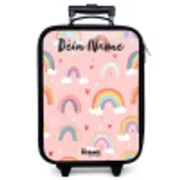 Regenboog - Patroon - Pastel Kinderkoffer - Zwart klein -zzz_website3d