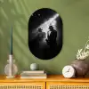 Saxofonisten - Hoeden - Rook - Licht Wandcirkel Ovaal Forex klein -sfeer2