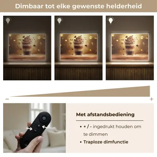 Dessert - Chocolade - Zoet - Eten Light Box met batterij (Wandlamp) middel -USP_dimbaarNL