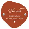 Roestbruin - Sierlijk Naambord Organisch middel -3d