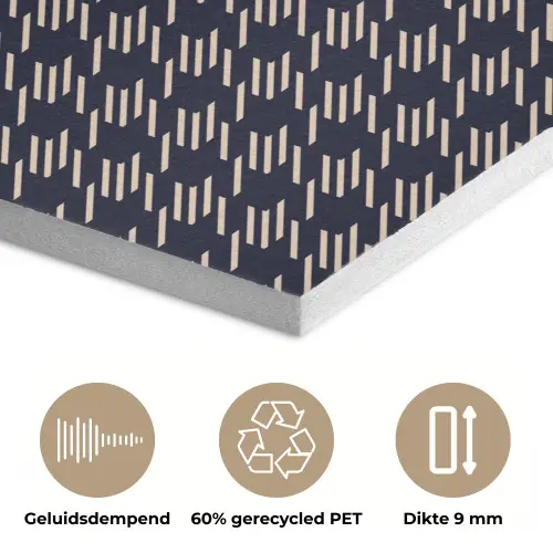 Plaid - Patroon - Ruit - Blauw PET vilt klein 837 -closeup_NL