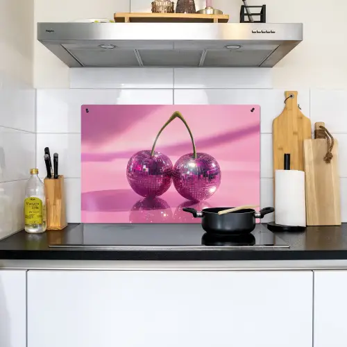 Glitter - Discobol - Roze - Kersen Inductie beschemer met haakjes klein -sfeer2