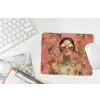 Vrouw - Bril - Roze - Bloemen muismat rubber klein -witbureau
