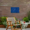 Verf - Strepen - Blauw Tuinposter op houten frame 2 cm dik klein 845 -sfeer3