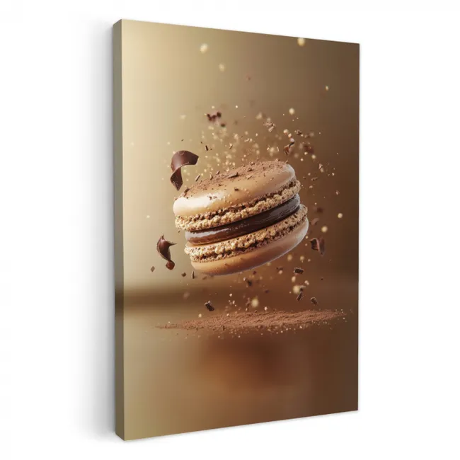 Chocolade - Macarons - Eten - Snoep KitchenYeah - Keuken - Canvas klein -3d