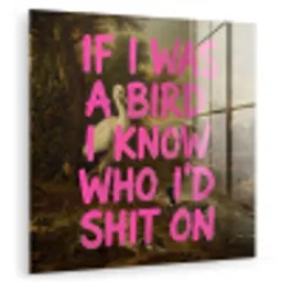 Klassiek - Humor - Roze plexiglas 5mm klein -zzzproduct_nieuw