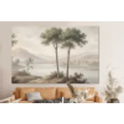 Bomen - Meer - Bergen - Illustratie forex 5mm xxl -bovenbank