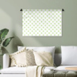 Dots - Klassiek - Groen Wandkleed katoen klein 269 -sfeer7