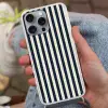 Verticale strepen - Blauw - Crème Hoesje iPhone 16 Pro Max met koord klein 804 -sfeer3