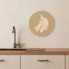 Bananen - Beige - Lijntekening - Minimalistisch KitchenYeah - Keuken - Wandcirkel Forex klein -sfeer3