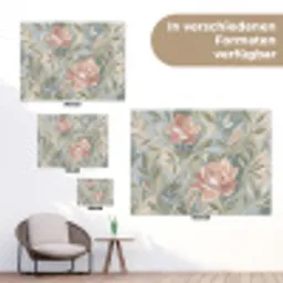 Elegant - Romantiek - Roze tuinposter los doek klein -Xsfeer9_DE