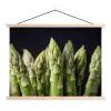 Asperges - Groen - Zwart textielposter latten blank klein -3d