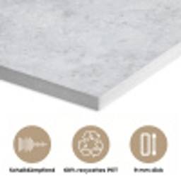 Grijs - Terrazzo-effect - Beton PET vilt klein 837 -closeup_DE