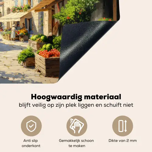 Dorp - Zon - Kraampjes - Huizen Inductie beschemer met haakjes klein -ky-onderkant-nl
