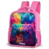 Game - Controller - Kleurrijk - Explosie Kinderrugzak - Roze middel -schuin