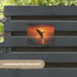 Walvis - Zon - Zee tuinposter los doek klein -sfeer3
