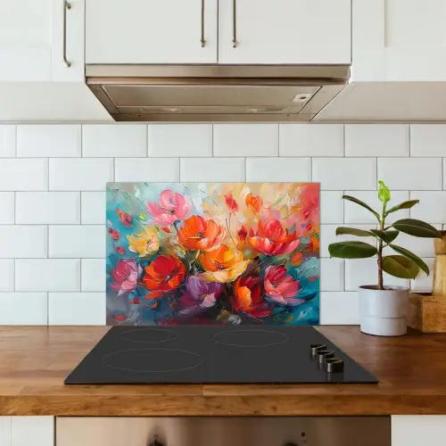 Bloemen - Kunst - Watercolor - Botanisch keuken achterwand spatscherm klein -sfeer2