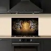 Tijger - Zwart - Dier keuken achterwand spatscherm klein -sfeer1