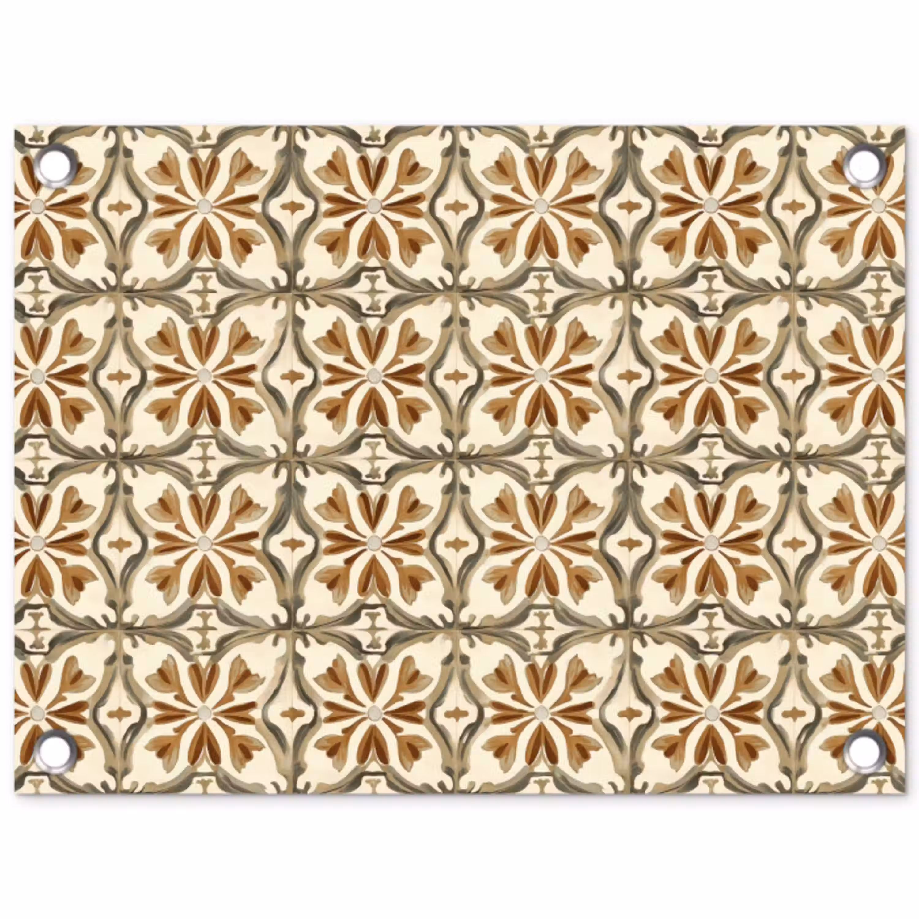 Siertegel - Patroon - Bruin tuinposter los doek klein 239 -3d
