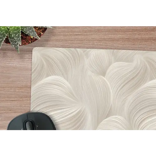 Lijnen - Waaier - Beige muismat rubber klein 262 -closeup