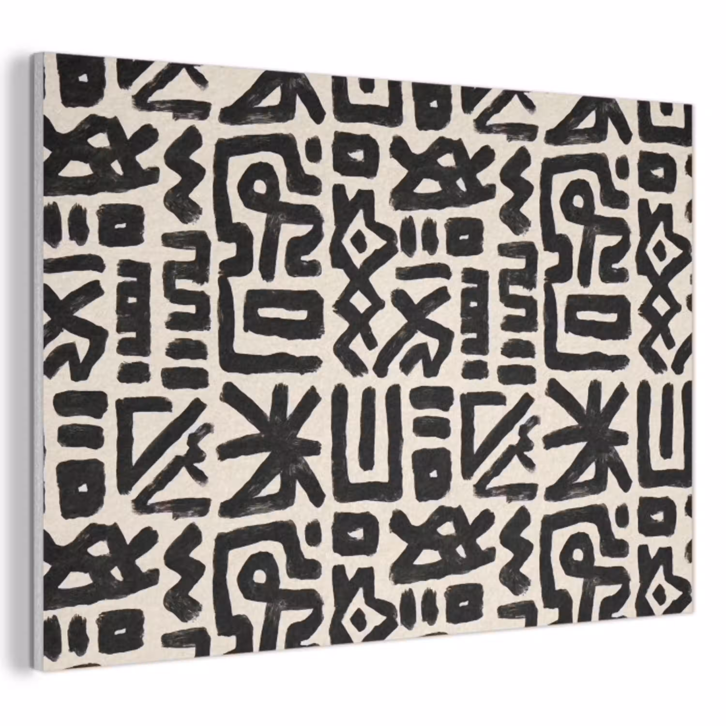 Geometrisch - Figuren - Zwart PET vilt klein 837 -3d