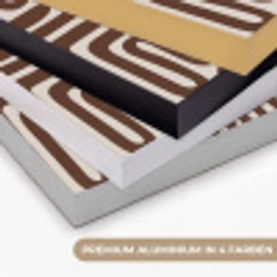 Abstract - Patroon - Bruin Textielframe zwart klein 947 -USP_kleurenDE
