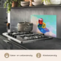 Dobbelstenen - Kleurrijk - Getallen - Stipjes keuken achterwand spatscherm klein -usp_NL