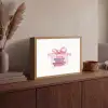 Cadeau - Strik - Tekst - Roze Light Box met batterij (Wandlamp) middel -sfeer2
