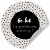 Tekst - Geluk definitie - Quotes - Geluk (is genieten van wat er is) - Woordenboek Wandcirkel behangsticker klein -3d