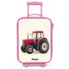 Tractor - Getekend - Rood Kinderkoffer - Roze klein -zz3dotto