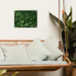 Groen - Bladeren - Kartel - Zonlicht tuinposter los doek klein -sfeer7