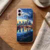 Zonsondergang Frankfurt - Stad - Skyline - Water Apple iPhone 16 klein -sfeer1