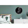 Lijntekening - Wit - Wielrennen - Snelheid Wandcirkel aluminium klein -slaapkamer