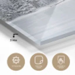 Meer - Dennen - IJs - Winter - Rustgevend plexiglas 5mm klein -sfeer2