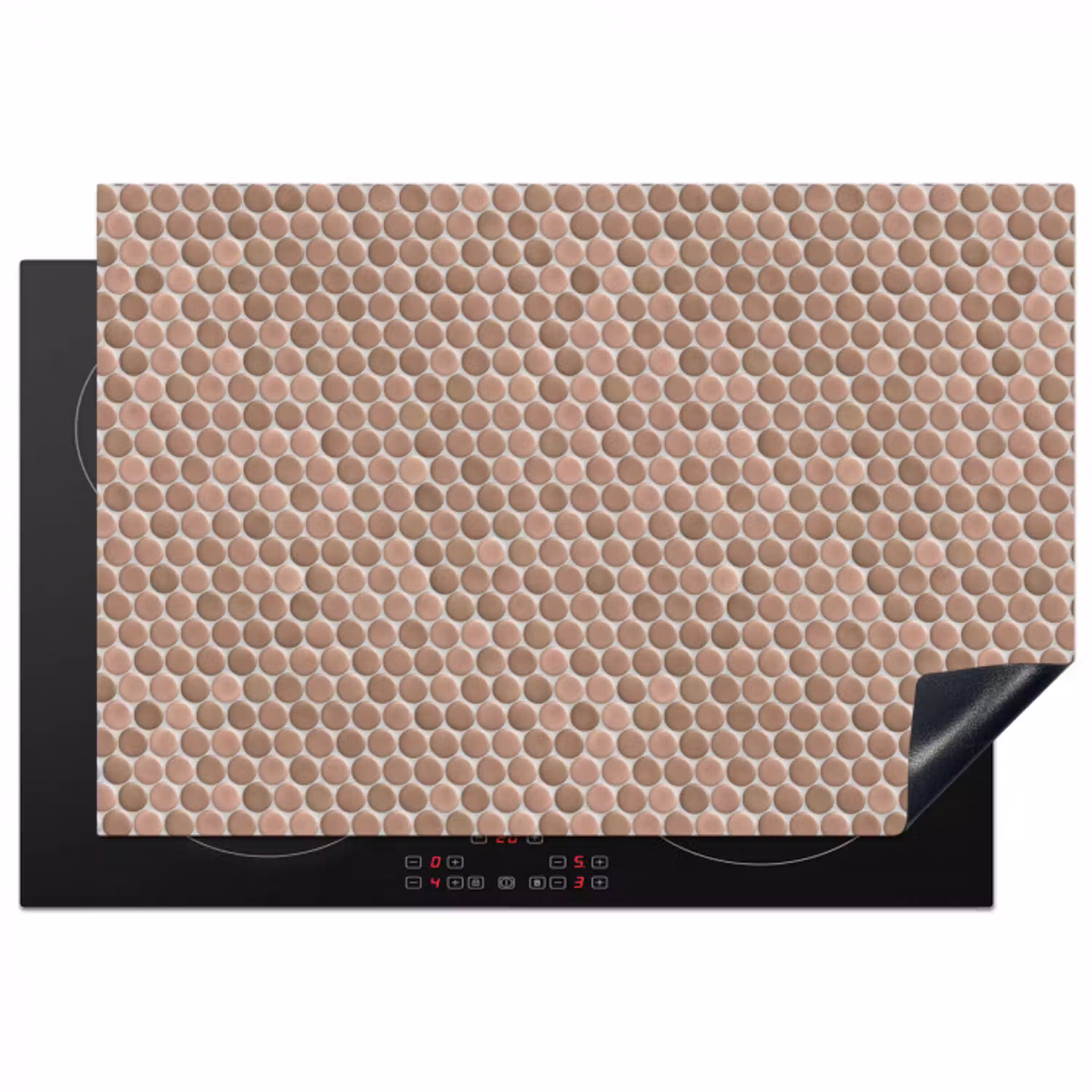 Penny - Mozaïek - Oudroze - Terracotta Inductie beschermer vinyl 3mm klein 276 -3d