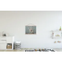 Botanisch - Stilleven - Blauw textielposter latten blank klein -kinderkamer