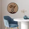 Minimalistisch - Vaas - Bloemen - Bruin Fotolijst rond zonder passe partout klein -sfeer2