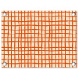 Patroon - Lijnen - Oranje tuinposter los doek klein 239 -3d