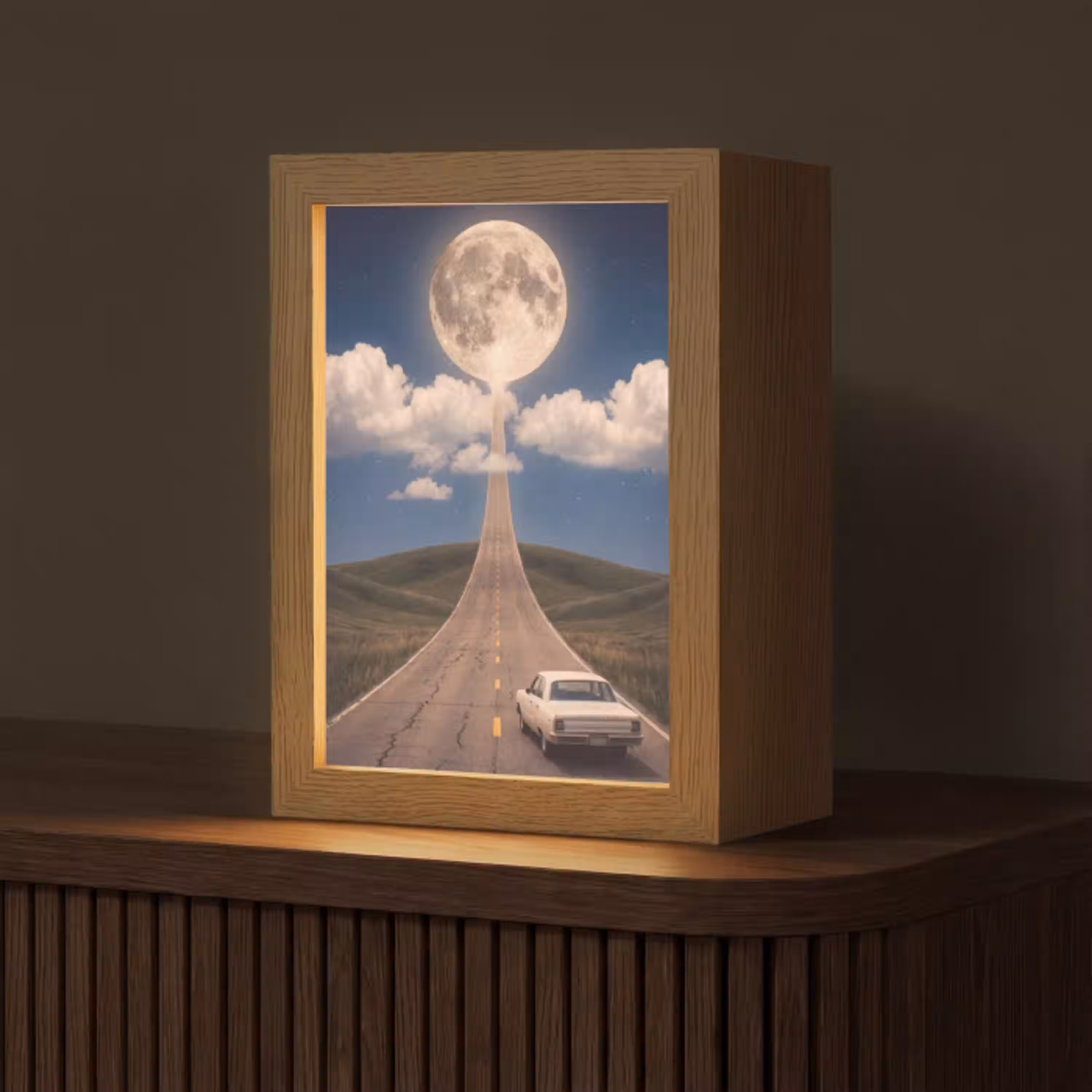 Weg - Maan - Nacht Light Box met kabel (Tafellamp) klein -z3d_website