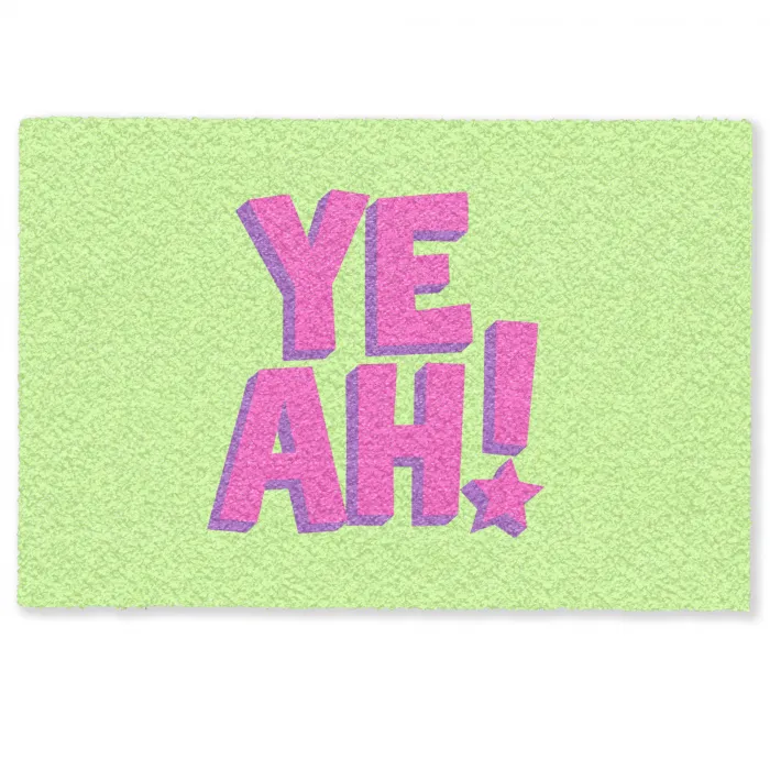 Groen - Neon - Quote Deurmat klein -zkaufland3d
