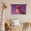 Panter - Zonnebril - Kauwgombel - Roze Wandkleed katoen klein -wsfeer5_kind