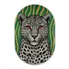 Panter - Zebrapatroon - Groen Wandcirkel Ovaal Forex klein -3d
