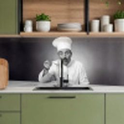 Chef - Spaghetti - Pasta keuken achterwand 2 middel -sfeer3