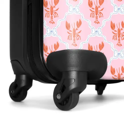 Kreeft illustratie roze NBS - Handbagage koffer - Volwassenen Unisex middel -wiel