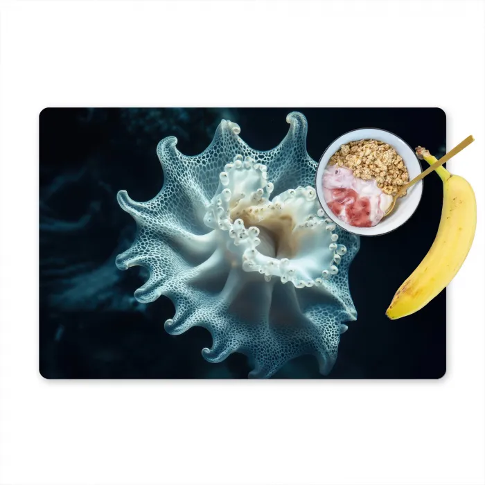 Zeewezen - Wit - Golven - Water Placemat vinyl groot -zzzproduct_Kitchenyeah-website