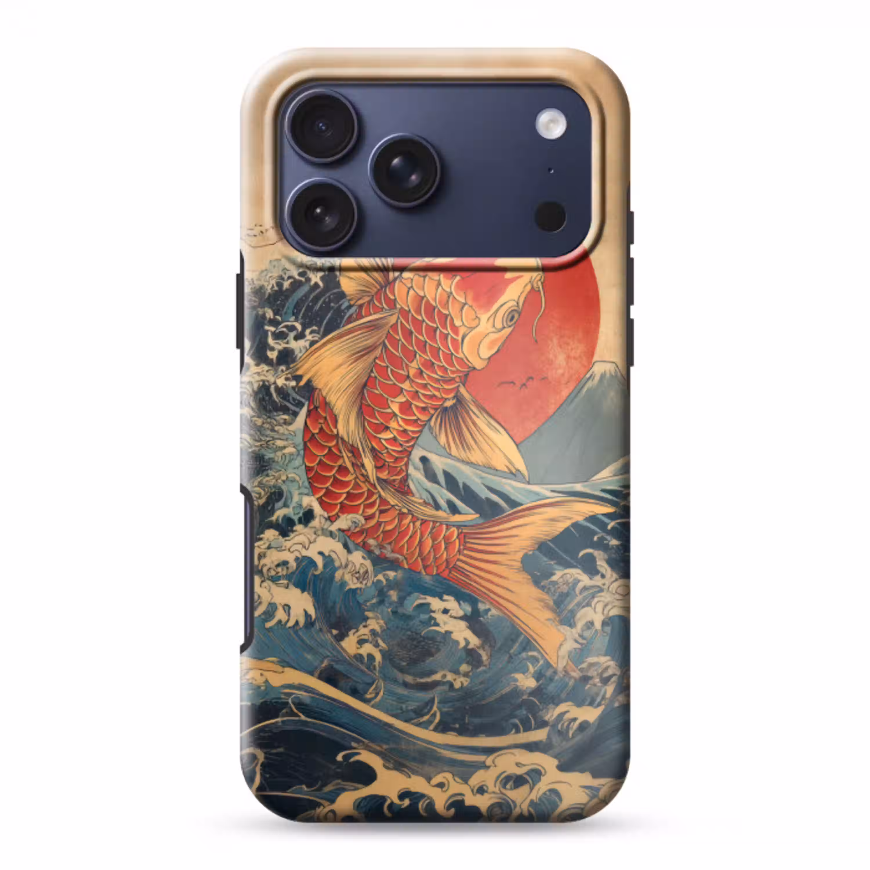 Koi - Zee - Golven - Zon Toughcase MagSafe Apple iPhone 17 Pro Max klein -3d