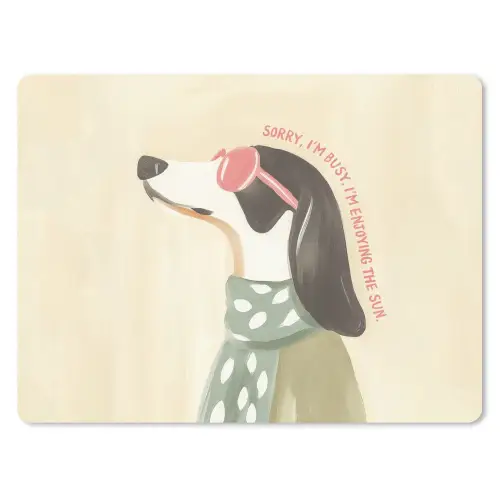 Quote - Hond - Zonnebril muismat rubber klein -3d