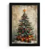 Kerstboom - Vintage - Kerst - Cadeau fotolijst zwart zonder passe partout klein -3d